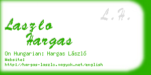 laszlo hargas business card